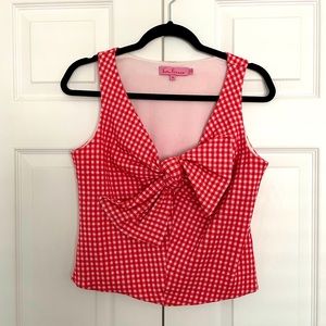Red gingham tank with bow - bought at Anthro